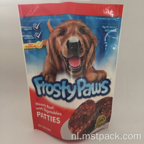 Plactisch opstaan ​​zakje voor huisdierenvoedsel